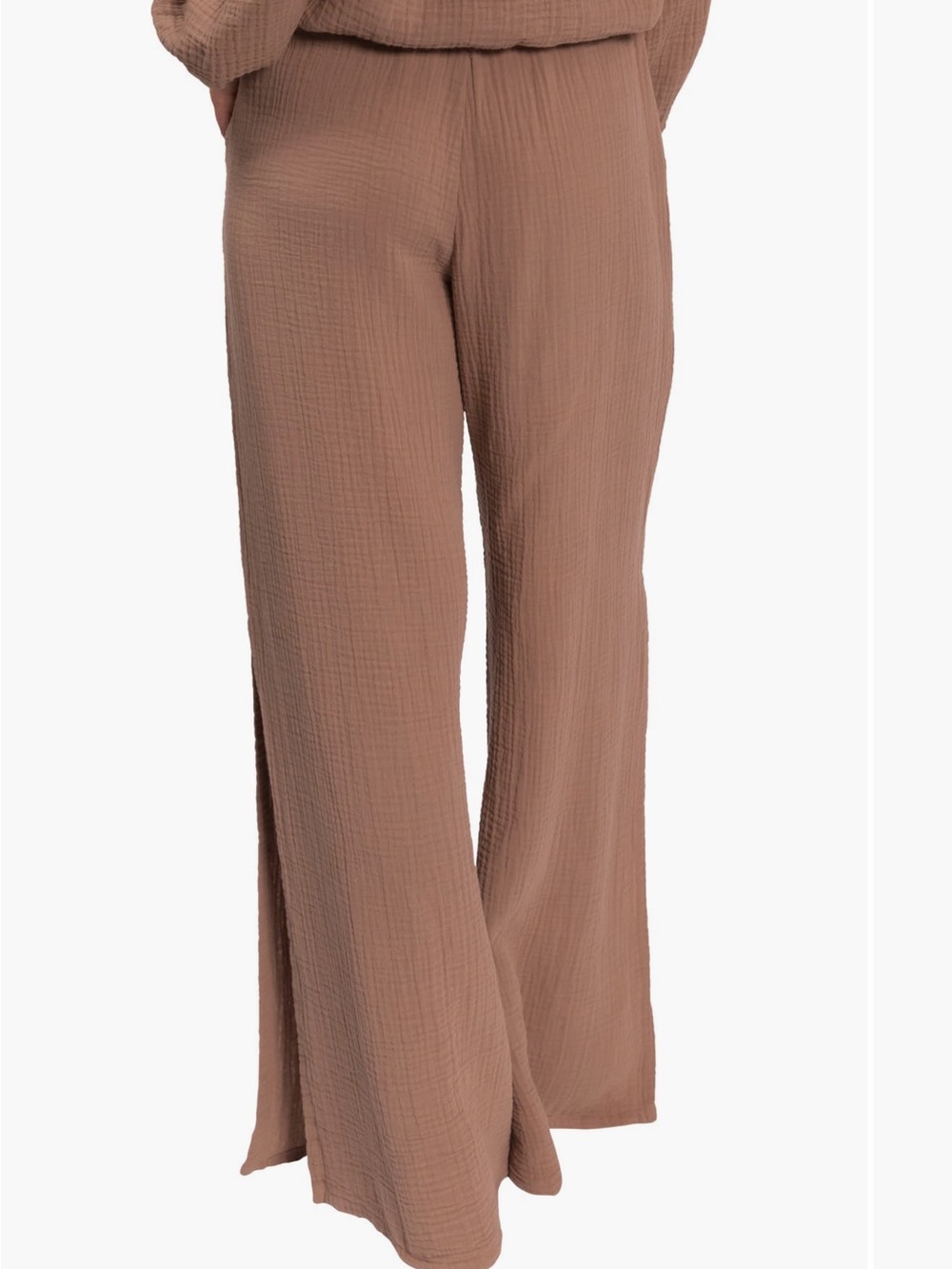 Everyday Ritual Riley Cotton Gauze Split Hem Pants - Picture 2 of 6